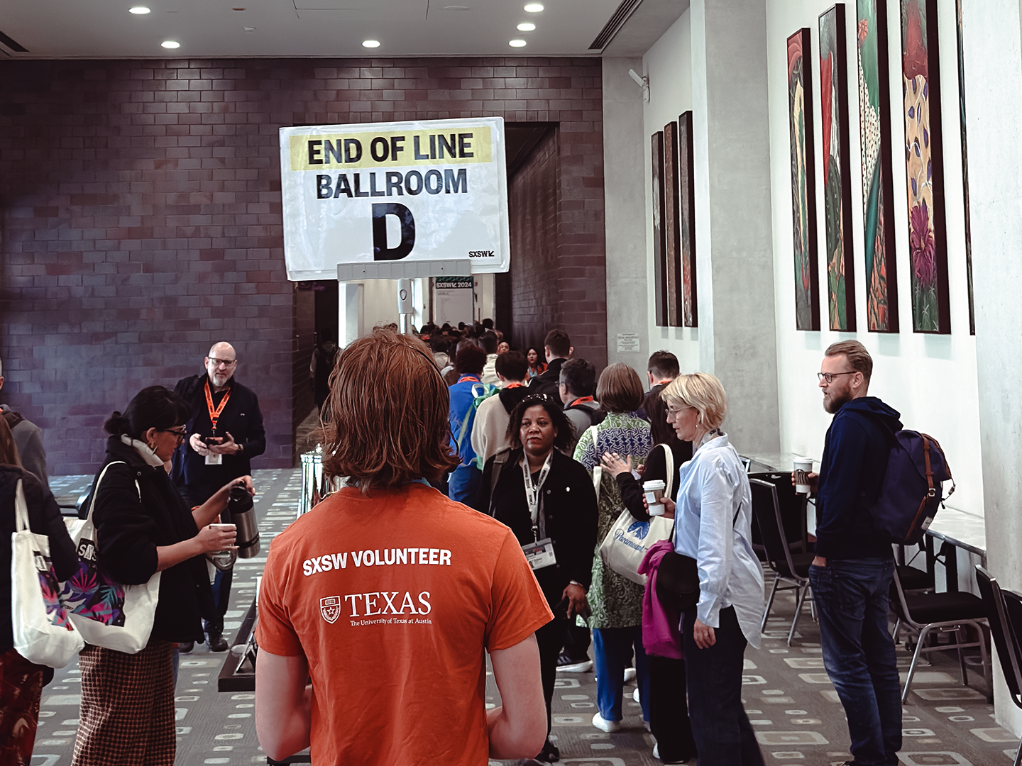 Schlangestehen bei der SXSW 2024